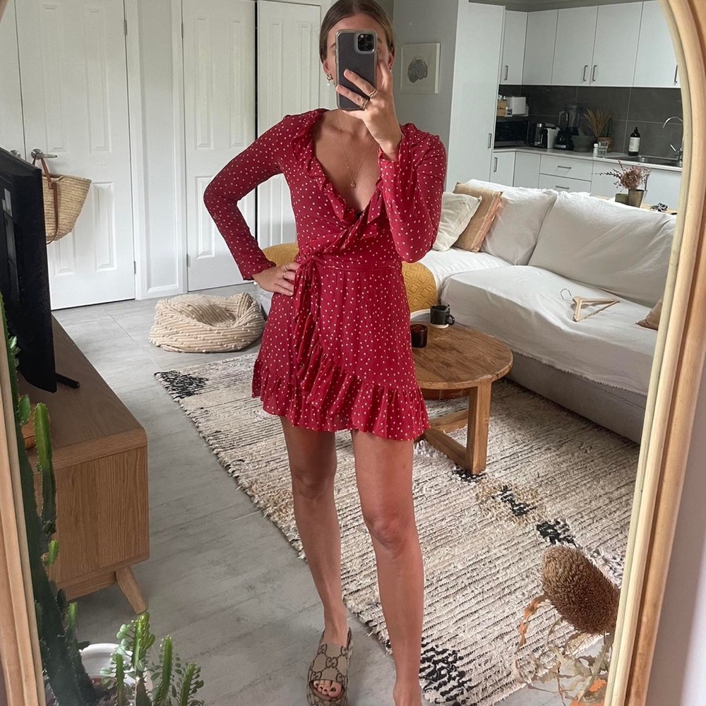 Realisation Alexandra wrap mini dress